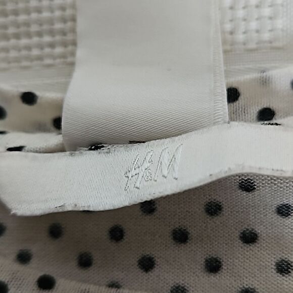 H&M Women's Bundle Of 2 Top Polka Dot Ruffles Sleeves Black/White - Picture 12 of 16